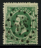 België 30 - Leopold II - 10c Groen - Kader Boven Rechts Onderbroken - Cadre Interrompu En Haut à Droite - 1849-1900