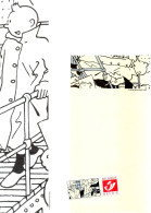 Set écriture Tintin / Kuifje : Duostamp + Enveloppe + Papier - Autres & Non Classés
