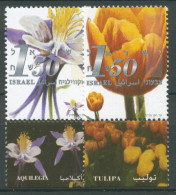 Israel 2006 Blumen Akelei Und Tulpe 1863/64 Mit Tab Postfrisch - Ongebruikt (met Tabs)