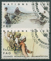 UNO Genf 1984 Welternährungstag Fischfang Aufforstung 120/21 Gestempelt - Used Stamps