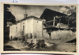 Chermignon Dessous (Valais) - Enfants à La Fontaine, Devant L'église (16'519) - Crans-Montana