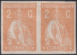 Portugal 1917 Sc 234 Mundifil 223 Imperf Proof Pair MH* - Essais, épreuves & Réimpressions