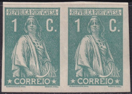 Portugal 1912 Sc 209 Mundifil 208 Imperf Proof Pair MH* - Essais, épreuves & Réimpressions