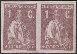 Portugal 1917 Sc 230 Mundifil 221 Imperf Proof Pair MH* Heavy Hinging - Proofs & Reprints