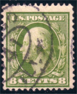 912 USA 1914 George Washington 8c Olive (USA-197) - Usados