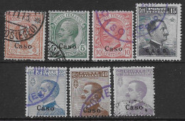 Italia Italy 1912 Colonie Egeo Caso Effigie Sa N.1-7 Completa US - Egeo (Caso)