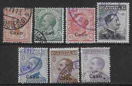 Italia Italy 1912 Colonie Egeo Caso Effigie Sa N.1-7 Completa US - Aegean (Caso)