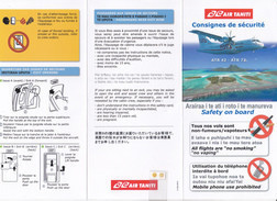 Air Tahiti / ATR 42 - ATR 72 / Consignes De Sécurité / Safety Card - Mai 2014 - Veiligheidskaarten