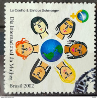 C 2446 Brazil Stamp Internacional Woman Day Flag Map 2002 Circulated 1 - Oblitérés