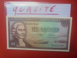 ISLANDE 10 KRONUR 1957 Peu Circuler Belle Qualité (B.33) - IJsland