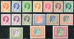Rhodesia & Nyasaland Sc# 141-155 MH 1954-1956 QEII Definitives - Rhodesia & Nyasaland (1954-1963)