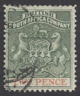 Rhodesia Sc# 3 Used 1891 2p Coat Of Arms - Rhodésie Du Nord (...-1963)