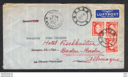 NORWAY: 1952 AIR MAIL COVERT WITH (326 A X 3) - TO GERMANY - Covers & Documents