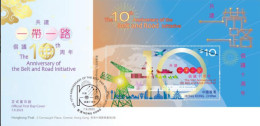 Hong Kong 2023 The 10th Anniversary Of The Belt And Road Initiative Stamp S/S FDC - Neufs