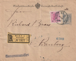 Autriche Entier Postal Privé Recommandé Wien Pour L'Allemagne - Omslagen