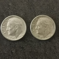 LOT 2 * 1 ROOSEVELT DIME ARGENT 1963 D & 1964 D DENVER USA / SILVER (Référence Lot N° 43 ) - 1946-...: Roosevelt