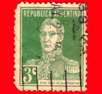 ARGENTINA - Usato - 1924 - José Francisco De San Martín (1778-1850) - 3 - Oblitérés