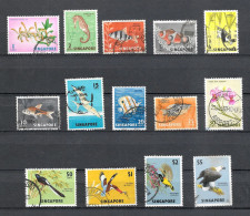 Singapore, 1962, Fish, Flowers, Birds, Almost Complete Set Used (S910) - Singapur (...-1959)