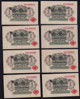 8x 1 Mark 12.8.1914 - Serie 472 Laufende KN Dabei - Darlehenskasse (DEU-58) - Colecciones