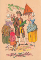 Barré Dayez N°1359 V * CPA Illustrateur E. NAUDY Naudy * Les Petits Métiers Au XVIIIème * Le Marchand De Parapluie - Naudy