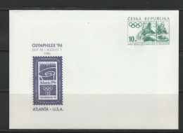 Czech Republic 1996 Olympic Games Atlanta, Kayak Commemorative Cover - Ete 1996: Atlanta