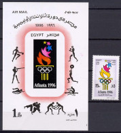 Egypt 1996 Olympic Games Atlanta, Stamp + S/s MNH - Verano 1996: Atlanta