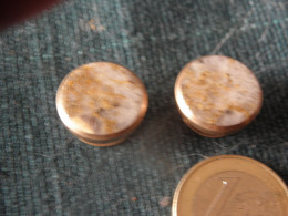 Vintage Boutons De Manchette Pierre Avec Des Traces D'or - Cuff Links & Studs