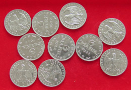 COLLECTION LOT GERMANY WEIMAR 3 MARK 10PC 21G #xx40 1114 - Collections