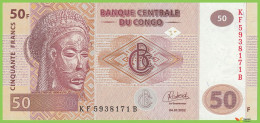 Voyo CONGO 50 Francs 2022 P97B B319e KF-B UNC V - République Démocratique Du Congo & Zaïre