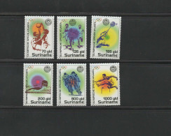 Suriname 1996 Olympic Games Atlanta, Basketball, Badminton, Cycling Etc. Set Of 6 MNH - Ete 1996: Atlanta