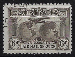 AUSTRALIA SG139, 1931 AIR, 6D SEPIA, FINE USED - Oblitérés