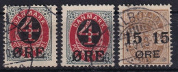 DENMARK 1904 - Canceled - Mi 40Y, 40Z, 41 - Used Stamps