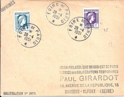 COQ & MARIANNE N° 637/643 S/L. DE FOIRE DE PARIS/28.4.51 - 1944 Marianne Van Algerije