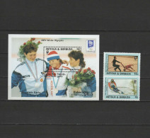 Antigua 1994 Olympic Games Lillehammer Set Of 2 + S/s MNH - Hiver 1994: Lillehammer