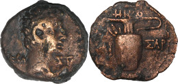 ROME PROVINCIALE - Alexandrie - Diobole - AUGUSTE - 15 BC - Vase - TRES RARE - RPC I 5005 - 19-014 - Provinces Et Ateliers