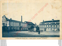 01.  PONT DE VAUX . Place Joubert .  La Gare .  Le Moulin . - Pont-de-Vaux