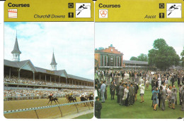 GF1798 - FICHES EDITION RENCONTRE - HIPPISME - ASCOT - EPSOM - CHURCHILL DOWNS - Reiten