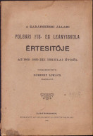 A Karánsebesi állami Elemi Fiú és Leányiskola értésitője Az 1902-1903 Iskolai évről C1402 - Old Books