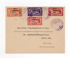 !!! ALEXANDRETTE, LETTRE PAR AVION POUR ALEP DU 24/1/1925 - Covers & Documents