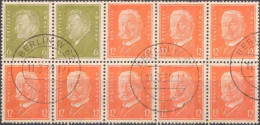 ALLEMAGNE REICH - H-Blatt 62B Obl. / Gest. - Feuillet De Carnet / Heftchenblatt - 6pf Ebert / 12pf Hindenburg - Carnets & Se-tenant