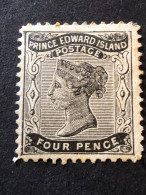 Prince Edward Island.  SG 31  4d Black. Perf 11 1/2 MH* - Ongebruikt