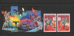 Congo 1991 Olympic Games Albertville, Space Set Of 2 + S/s MNH - Winter 1992: Albertville