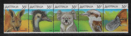 AUSTRALIA SG1023/27, 1986 WILDLIFE (1ST) MNH STRIP - Neufs