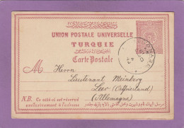 ENTIER POSTAL DE BEYROUTH POUR LEER,ALLEMAGNE,1894. - Covers & Documents