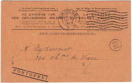 Kriegsgefangenensendung. Cantine Du Soldat Prisonnier. Brussel To Holzmiden 1917. - Prisonniers