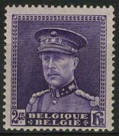 België 322 ** - Koning Albert I - "Albert Met Kepi" - 2,45F Violet - 1931-1934 Mütze (Képi)