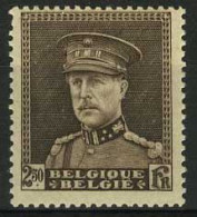 België 322A ** - Koning Albert I - "Albert Met Kepi" - 2,50F Bruin - 1931-1934 Mütze (Képi)