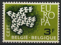 België 1193-V2 ** - Cijfer 3 Misvormd - Chiffre 3 Déformé - 1961-1990