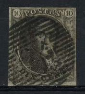 België 3a - 10c Grijsbruin - Koning Leopold I - Medaillon   - 1849-1850 Medallions (3/5)