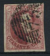 België 5 - 40c Karmijnroze - Koning Leopold I - Medaillon - 73 - 1849-1850 Medallones (3/5)